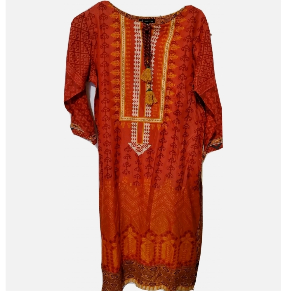 Junaid jamshed shalwar kurti and chiffon dupatta